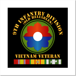 9th Infantry Div - Viet Vet - Old Reliables w SVC Ribbons X 300 Posters and Art